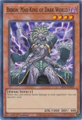 Brron, Mad King of Dark World - SR13-EN009 - Common 1st Edition Structure Deck: Dark World [SR13] 1st Edition Singles