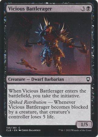 Vicious Battlerager 155/361 Commander Legends: Battle for Baldur&#39;s Gate Singles (Español)
