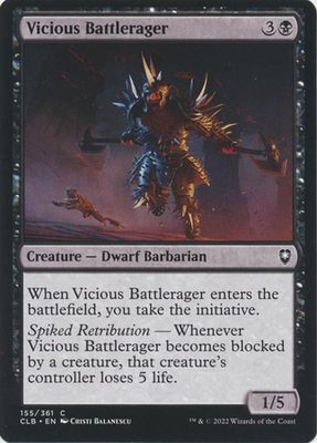 Vicious Battlerager 155/361 Commander Legends: Battle for Baldur&#39;s Gate Singles (Español)
