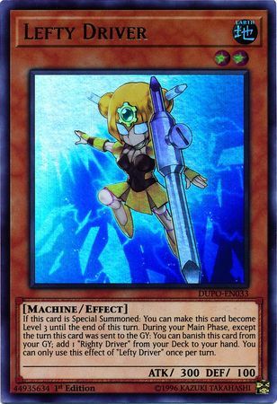 Lefty Driver - DUPO-EN033 - Ultra Rare 1st Edition Duel Power 1st Edition Singles