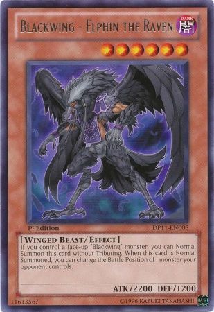Blackwing - Elphin the Raven - DP11-EN005 - Rare 1st Edition Duelist Pack: Crow [DP11]