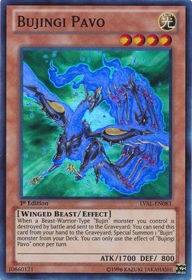 Bujingi Pavo - LVAL-EN083 - Super Rare 1st Edition Legacy of the Valiant 1st Edition Singles