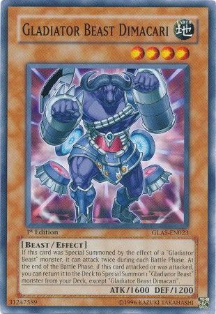 Gladiator Beast Dimacari - GLAS-EN023 - Common 1st Edition Gladiator&#39;s Assault [GLAS] 1st Edition Singles