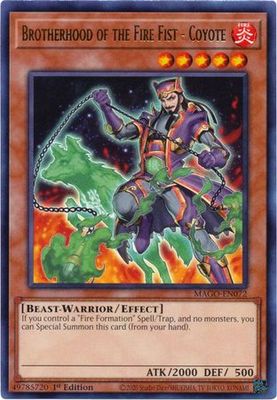 Brotherhood of the Fire Fist - Coyote - MAGO-EN072 - Rare 1st Edition Maximum Gold 1st Edition Singles