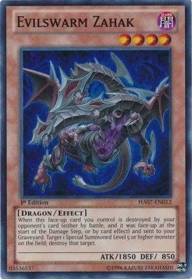 Evilswarm Zahak - HA07-EN012 - Super Rare 1st Edition Hidden Arsenal 7: Knight of Stars 1st Edition Singles