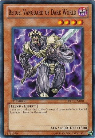 Beiige, Vanguard of Dark World - SDGU-EN010 - Common 1st Edition Structure Deck: Gates of the Underworld 1st Edition Singles