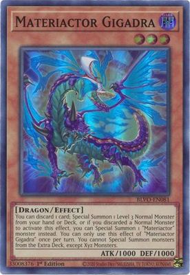 Materiactor Gigadra - BLVO-EN081 - Super Rare 1st Edition Blazing Vortex 1st Edition Singles (espanol)