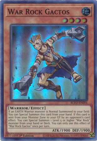 War Rock Gactos - BLVO-EN094 - Super Rare 1st Edition Blazing Vortex 1st Edition Singles