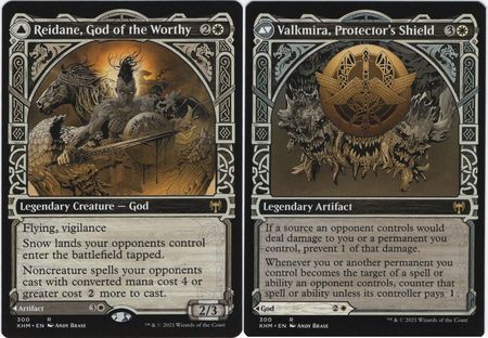 Reidane, God of the Worthy | Valkmira, Protector&#39;s Shield 300 - Showcase Kaldheim Collector Booster Singles