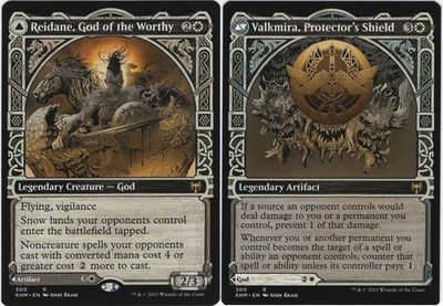 Reidane, God of the Worthy | Valkmira, Protector&#39;s Shield 300 - Showcase Kaldheim Collector Booster Singles