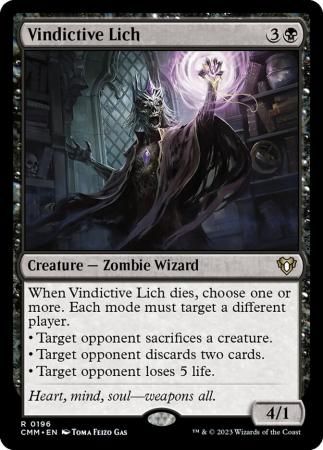 Vindictive Lich 0196 Commander Masters Singles