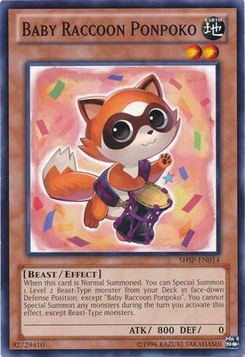 Baby Raccoon Ponpoko - SHSP-EN014 - Common Unlimited Shadow Specters Unlimited Singles