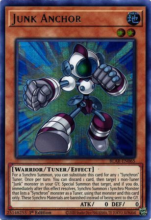 Junk Anchor - BLAR-EN065 - Ultra Rare 1st Edition Battles of Legend: Armageddon 1st Edition Singles