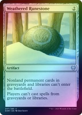 Weathered Runestone 247/285 - Foil Kaldheim Foil Singles