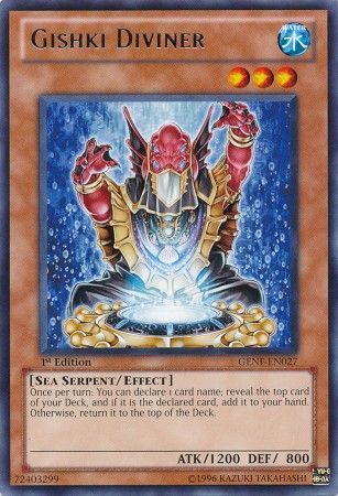 Gishki Diviner - GENF-EN027 - Rare 1st Edition Generation Force 1st Edition Singles