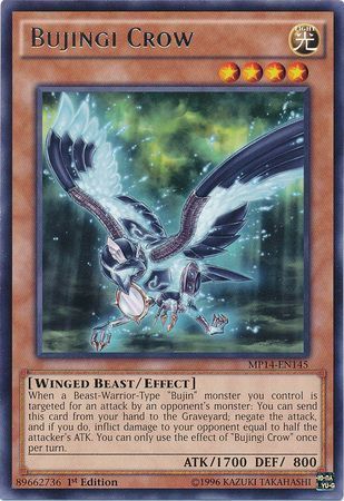 Bujingi Crow - MP14-EN145 - Rare 1st Edition Yu-Gi-Oh! 2014 Mega-Tins Singles