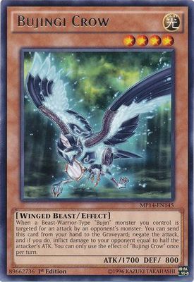 Bujingi Crow - MP14-EN145 - Rare 1st Edition Yu-Gi-Oh! 2014 Mega-Tins Singles