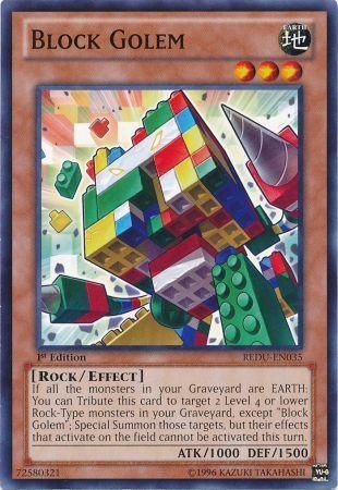 Block Golem - REDU-EN035 - Common 1st Edition Return of the Duelist 1st Edition Singles (espanol)