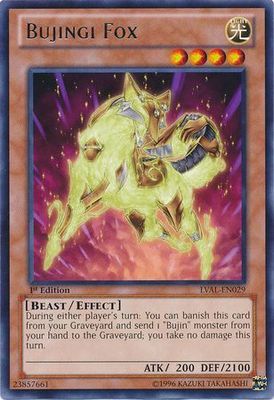 Bujingi Fox - LVAL-EN029 - Rare 1st Edition Legacy of the Valiant 1st Edition Singles