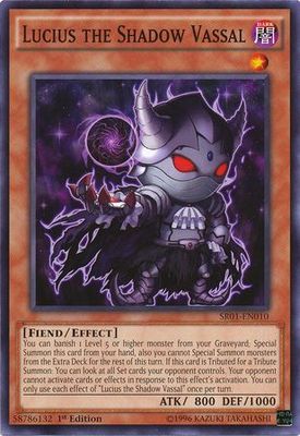 Lucius the Shadow Vassal - SR01-EN010 - Common 1st Edition Structure Deck: Emperor of Darkness 1st Edition Singles *Espanol*