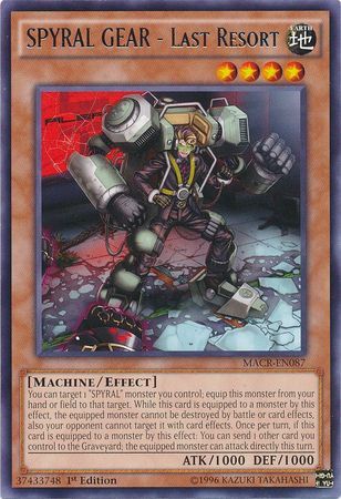 SPYRAL GEAR - Last Resort - MACR-EN087 - Rare 1st Edition Maximum Crisis 1st Edition Singles (espanol)