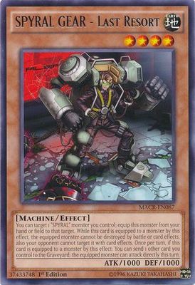 SPYRAL GEAR - Last Resort - MACR-EN087 - Rare 1st Edition Maximum Crisis 1st Edition Singles