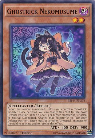 Ghostrick Nekomusume - MP14-EN204 - Common 1st Edition Yu-Gi-Oh! 2014 Mega-Tins Singles