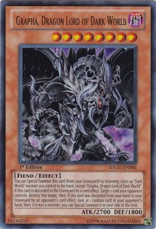 Grapha, Dragon Lord of Dark World - SDGU-EN001 - Ultra Rare 1st Edition Structure Deck: Gates of the Underworld 1st Edition Singles (espanol)