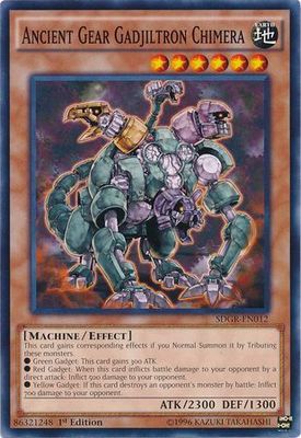 Ancient Gear Gadjiltron Chimera - SDGR-EN012 - Common 1st Edition Structure Deck: Geargia Rampage SDGR 1st Edition Singles