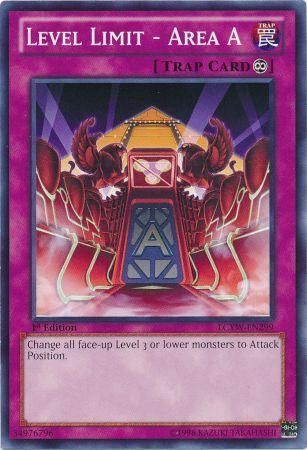 Level Limit - Area A - LCYW-EN299 - Common 1st Edition Legendary Collection 3: Yugi&#39;s World 1st Edition Singles