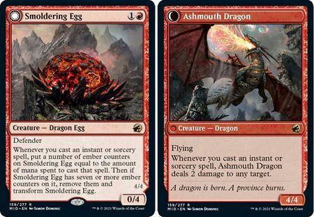 Smoldering Egg | Ashmouth Dragon 159/277 Innistrad: Midnight Hunt Singles