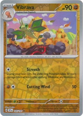 Vibrava - 105/191 - Common Reverse Holo Scarlet &amp; Violet: Surging Sparks Reverse Singles