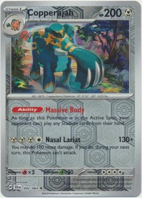 Copperajah - 042/064 - Reverse Holo Rare Shrouded Fable Reverse Holo Singles