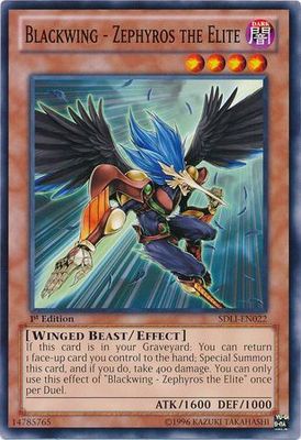 Blackwing - Zephyros the Elite - SDLI-EN022 - Common 1st Edition Structure Deck: Realm of Light 1st Edition Singles