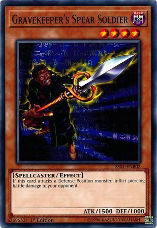Gravekeeper&#39;s Spear Soldier - SS01-ENB02 - Common 1st Edition Speed Duel Starter Decks: Destiny Masters Singles