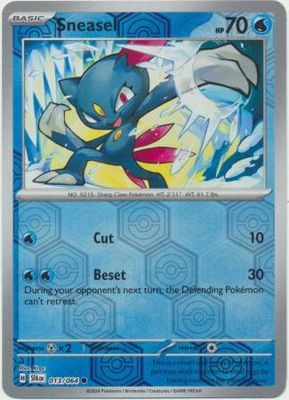 Sneasel - 013/064 - Common Reverse Holo Shrouded Fable Reverse Holo Singles