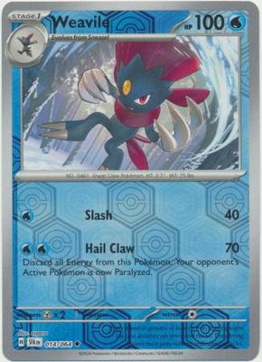 Weavile - 014/064 - Uncommon Reverse Holo Shrouded Fable Reverse Holo Singles