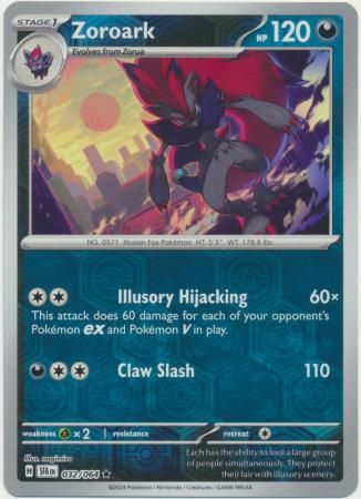 Zoroark - 032/064 - Reverse Holo Rare Shrouded Fable Reverse Holo Singles