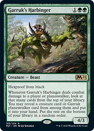 Garruk&#39;s Harbinger 185/274 Magic 2021 (M21) Singles