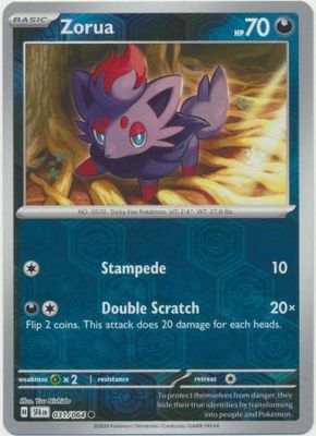 Zorua - 031/064 - Common Reverse Holo Shrouded Fable Reverse Holo Singles