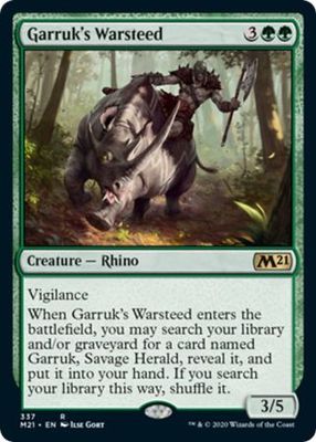 Garruk&#39;s Warsteed 337 - Planeswalker Deck Magic 2021 (M21) Singles