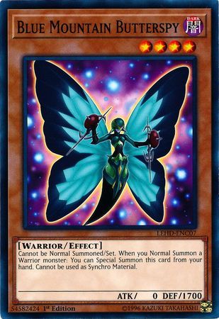 Blue Mountain Butterspy - LEHD-ENC07 - Common 1st Edition Legendary Hero Decks 1st Edition Singles