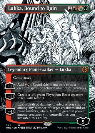 Lukka, Bound to Ruin 342 Borderless Manga Phyrexia All Will Be One Collector Booster Singles