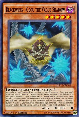 Blackwing - Gofu the Vague Shadow - MP17-EN068 - Common 1st Edition 2017 Mega-Tins 1st Edition Singles