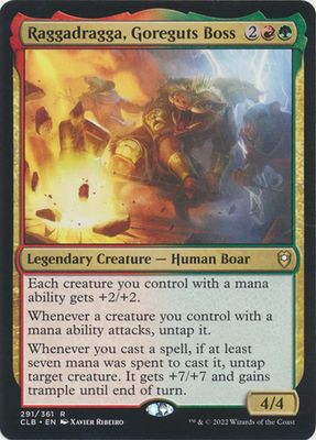 Raggadragga, Goreguts Boss 291/361 Commander Legends: Battle for Baldur&#39;s Gate Singles