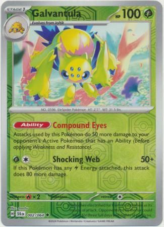 Galvantula - 002/064 - Uncommon Reverse Holo Shrouded Fable Reverse Holo Singles
