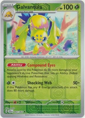 Galvantula - 002/064 - Uncommon Reverse Holo Shrouded Fable Reverse Holo Singles