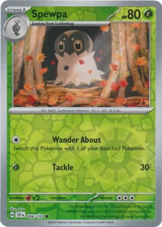 Spewpa - 006/191 - Common Scarlet &amp; Violet: Surging Sparks Singles