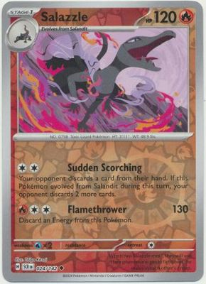Salazzle - 024/142 - Uncommon Reverse Holo Scarlet &amp; Violet: Stellar Crown Reverse Singles