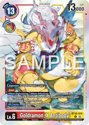Goldramon (X Antibody) - Beginning Observer (BT16) Beginning Observer